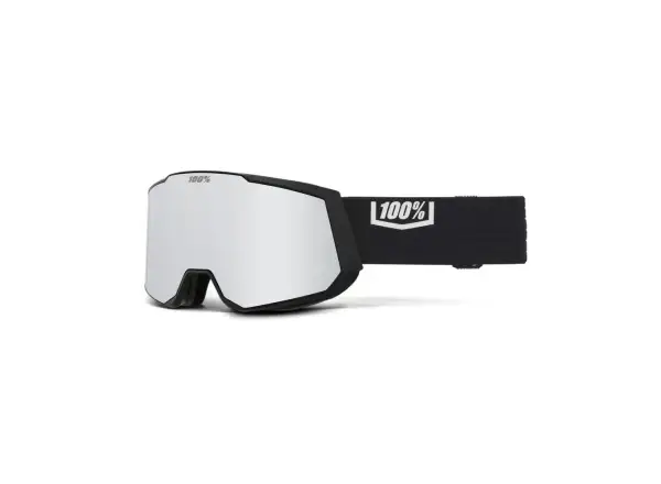 100% Snowcraft XL lyžařské sjezdové brýle Black/HiPER Silver Mirror