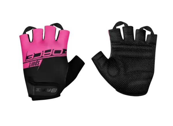 Force Sport Lady krátké rukavice černá/růžová