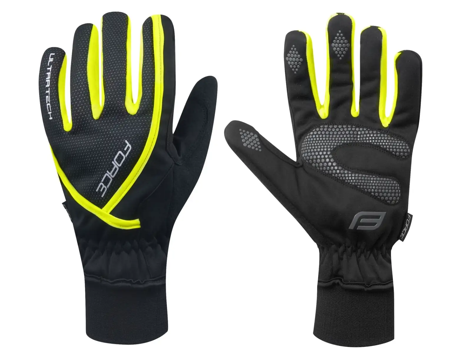 Force Ultra Tech zimní rukavice černá/fluo