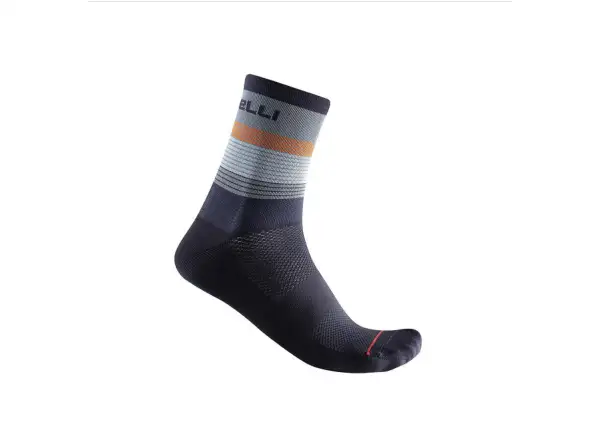 Castelli Scia 12 ponožky Steel Blue/Orange