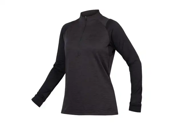 Endura Singletrack Fleece dámský dres dlouhý rukáv černá