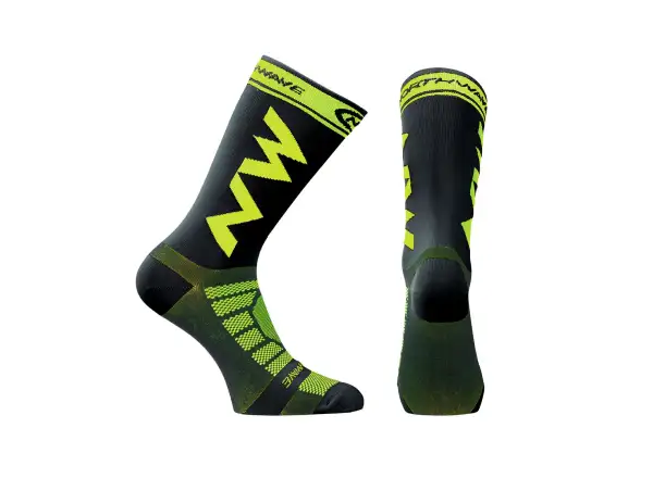 Northwave Extreme Light Pro cyklo ponožky Black/Lime Fluo