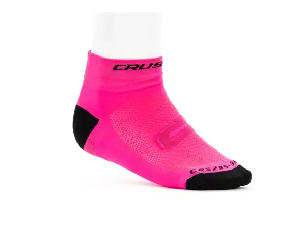 Crussis cyklistické ponožky růžová/černá