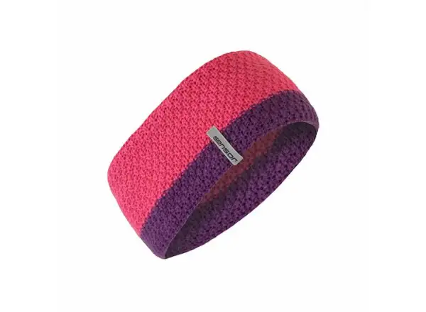 Sensor pletená čelenka růžová