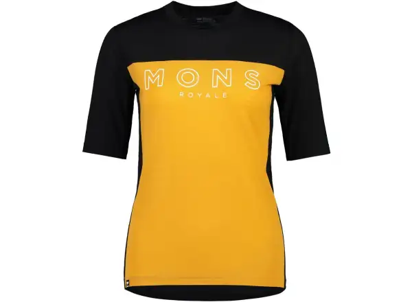 Mons Royale Redwood Enduro VT dámský dres krátký rukáv černá / zlatá
