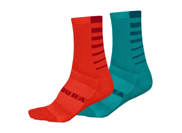 Endura Coolmax Stripe dámské ponožky (2 páry v balení) blue pacific vel. Uni