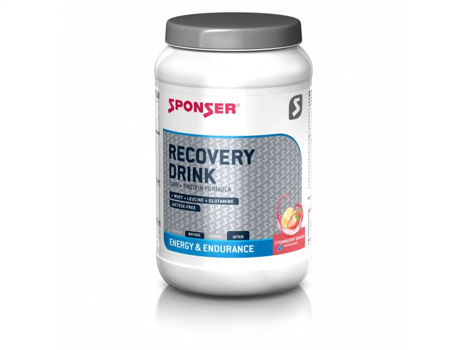 Sponser Recovery Drink regenerační nápoj v prášku strawberry-banana 1200 g