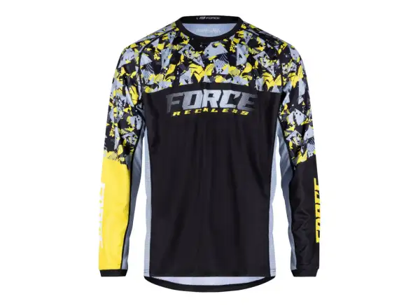Force Reckless unisex dres dlouhý rukáv černá/žlutá/šedý
