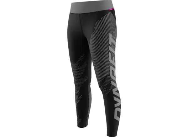 Dynafit Ultra Graphic lon tights dámské strečové kalhoty blackout