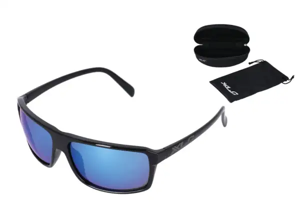 XLC Phoenix cyklistické brýle černé obroučky/modrá zrcadlová skla