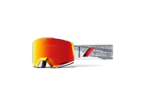 100% Norg lyžařské sjezdové brýle Badlands/HiPER Red Mirror
