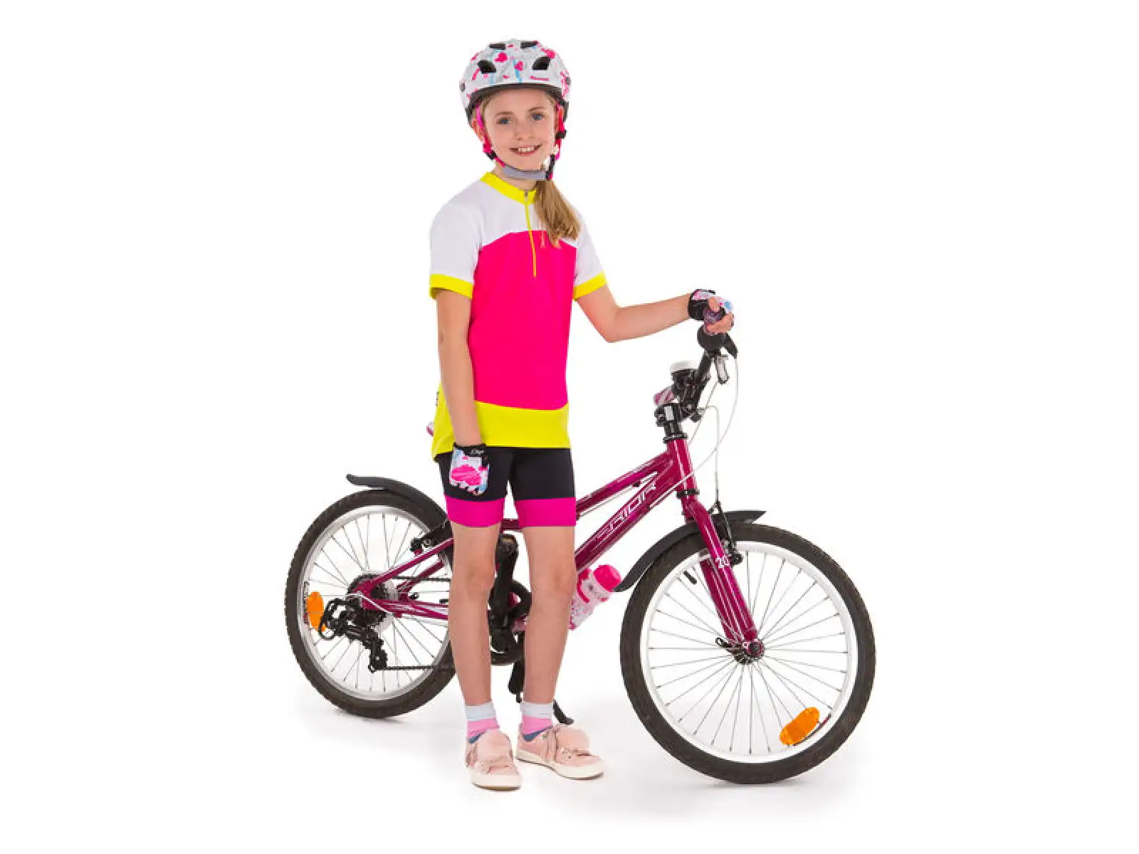 Etape Pluto Light dětská cyklistická přilba bílá/růžová matná