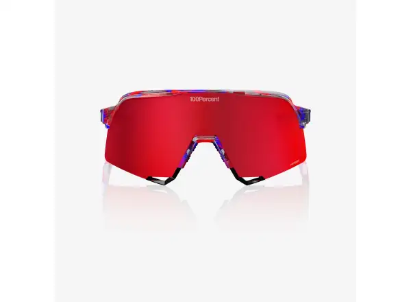 100% S3 brýle FDJ Gloss Translucent Red/Blue/HiPER Fire Red Mirror Lens