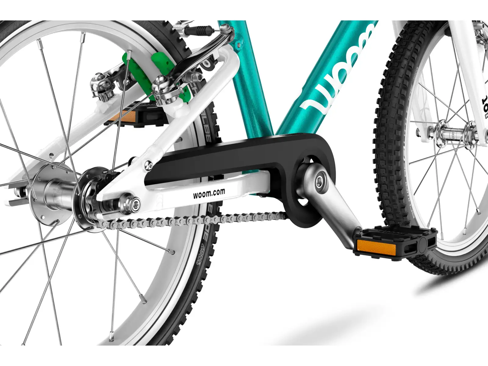 Woom GO 3 Metallic Turquoise 16 dětské kolo