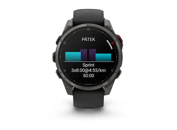 Garmin fenix 8 Pro 47 mm AMOLED Sapphire chytré hodinky Titanium Graphite/Black