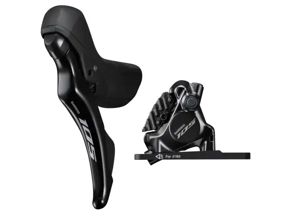 Shimano 105 BR-R7170 + ST-R7120 kotoučová brzda přední (levá páka), J-kit, polymer