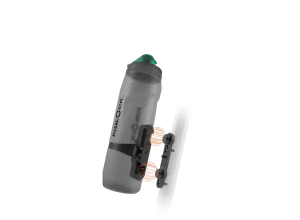 Fidlock Twist set antibakteriální láhev Smoke 800 ml + základna na rám
