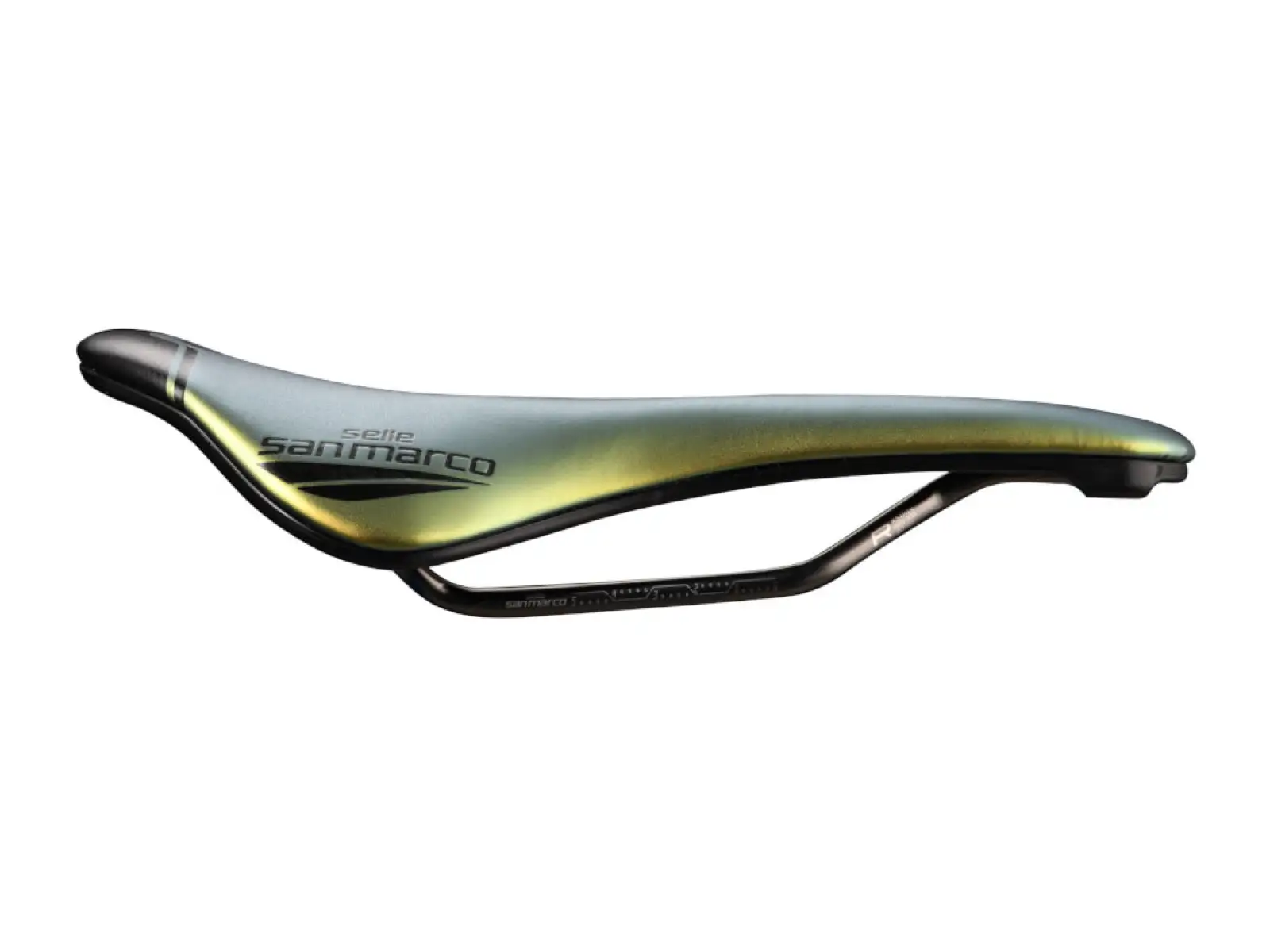 Selle San Marco Shortfit 2.0 Open-Fit Racing Wide sedlo Iridescent Gold