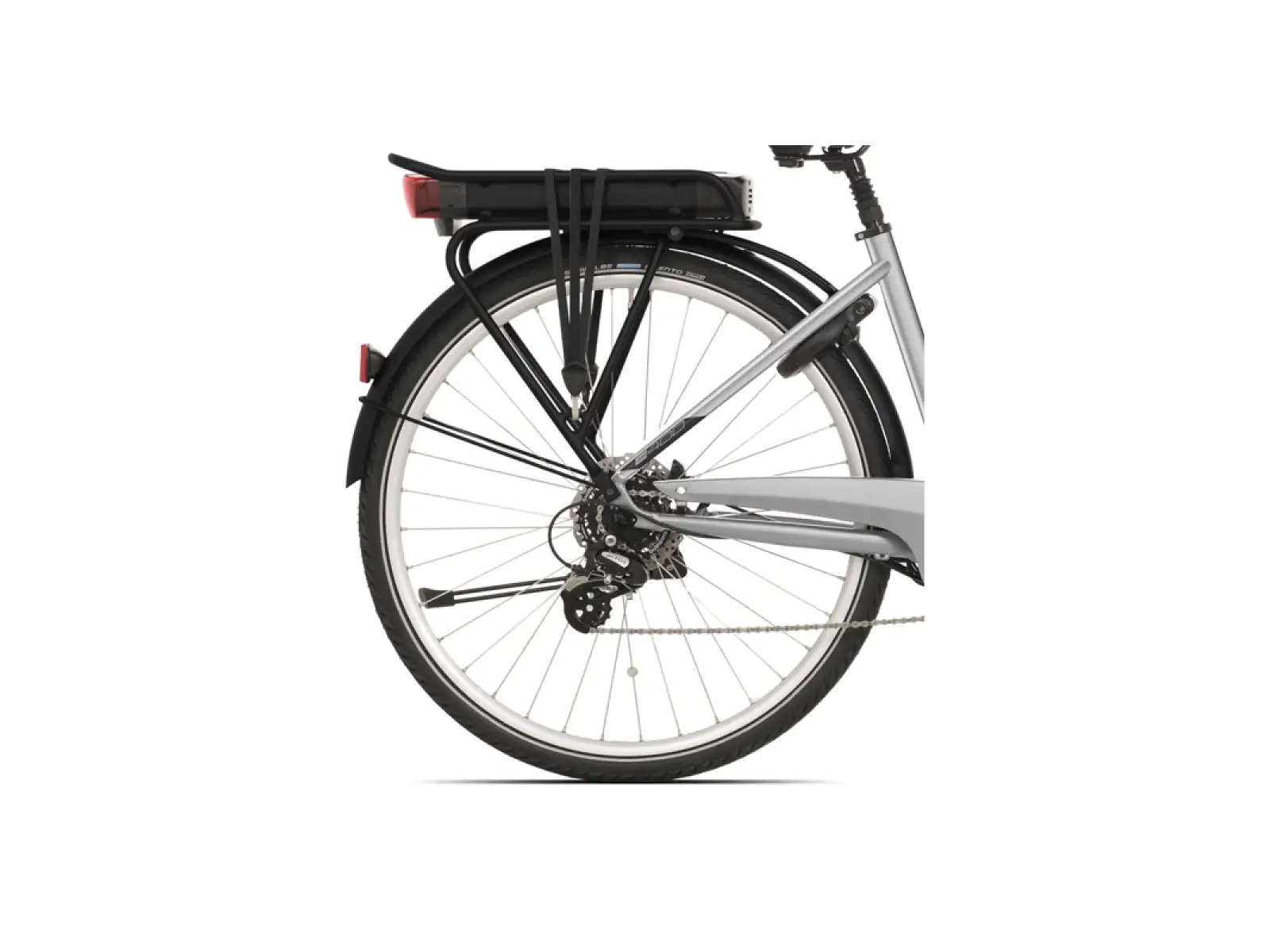 Rock Machine Cityride e400 B městské elektrokolo Gloss Metallic Silver