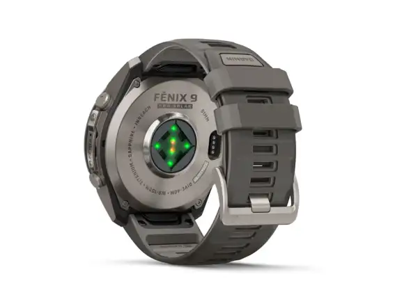 Garmin Fénix 9 Pro inReach Solar 51 mm chytré hodinky Titanium Pebble Gray/Silver Gray