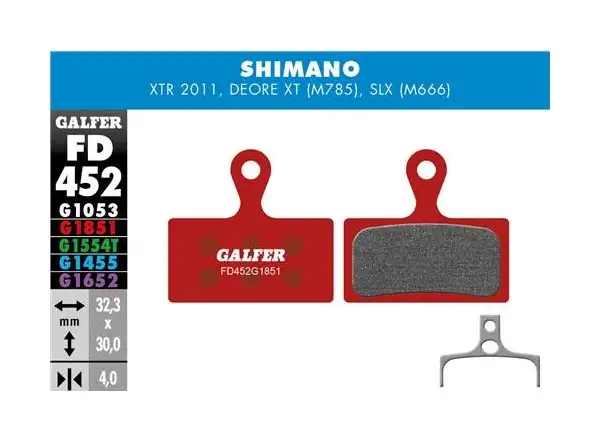 Galfer FD452 Advanced G1851 brzdové destičky pro Shimano