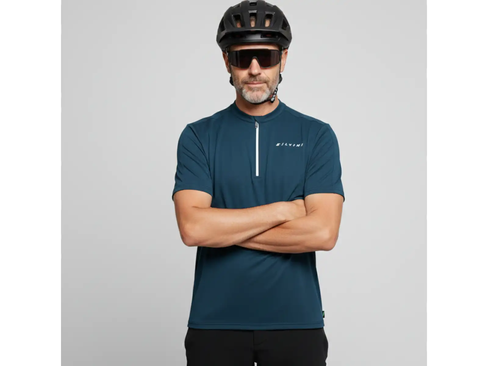 Silvini Naturno pánský dres krátký rukáv Navy/Black