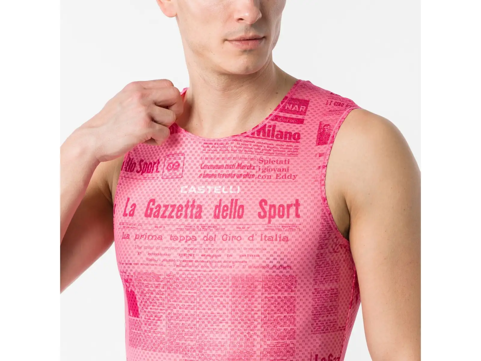 Castelli Giro Gazzetta Dello Sport pánské spodní triko bez rukávů Rosa Giro