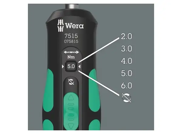 Wera 7515/7 Kraftform Safe-Torque Speed Bicycle 1 2-6 Nm momentový šroubovák 7 dílů