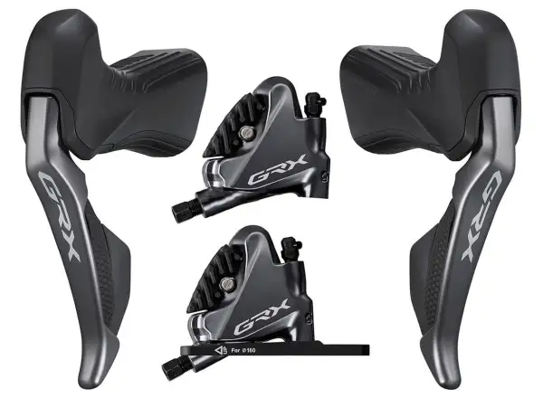 Shimano GRX Di2 ST-RX815+BR-RX810 2x11 řadící a brdové páky a třmeny