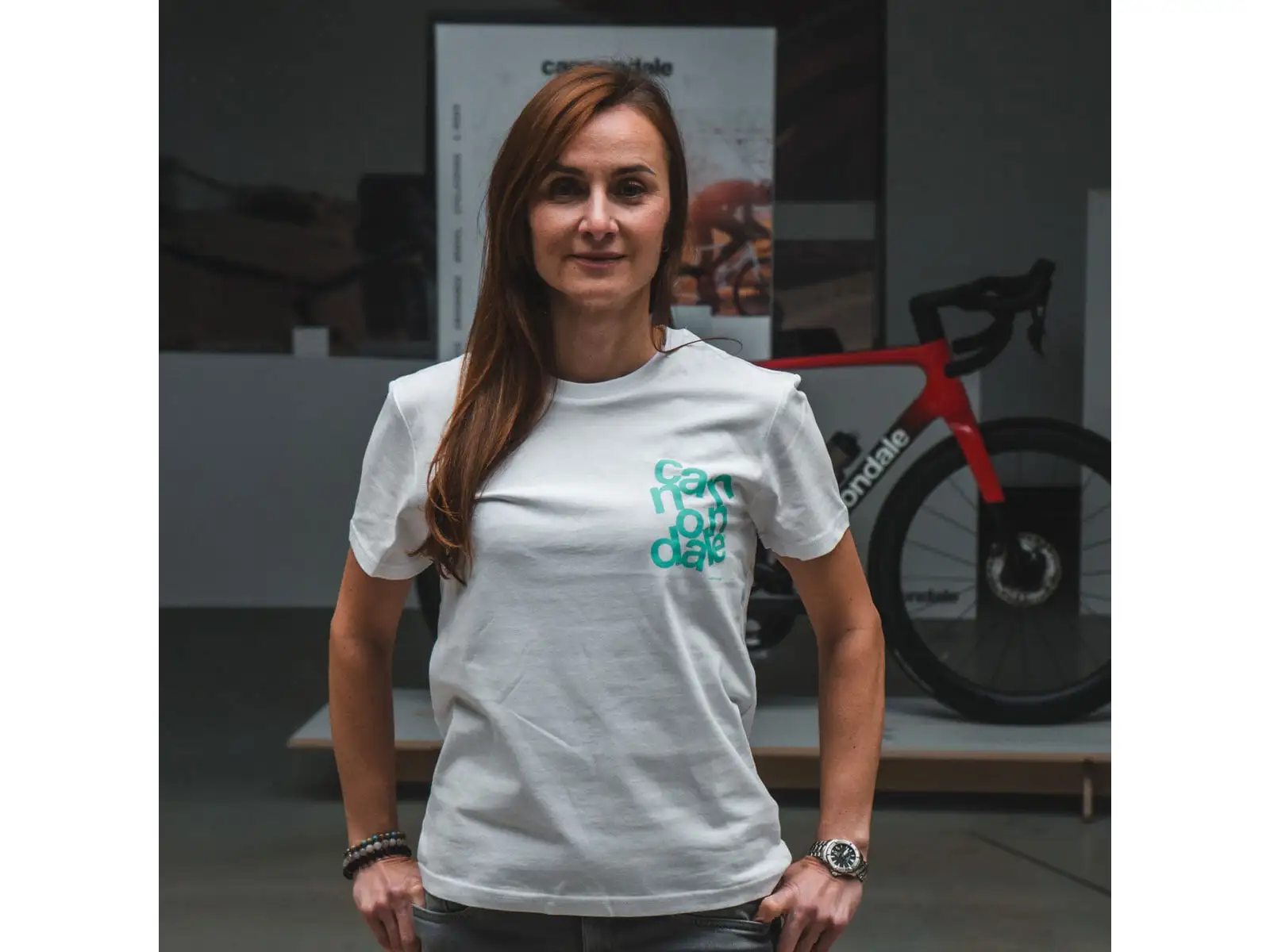 Cannondale Lifestyle triko krátký rukáv White/Turquosie