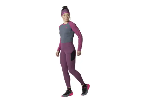 Dynafit Warm Ultra dámské zateplené legíny Amaranth