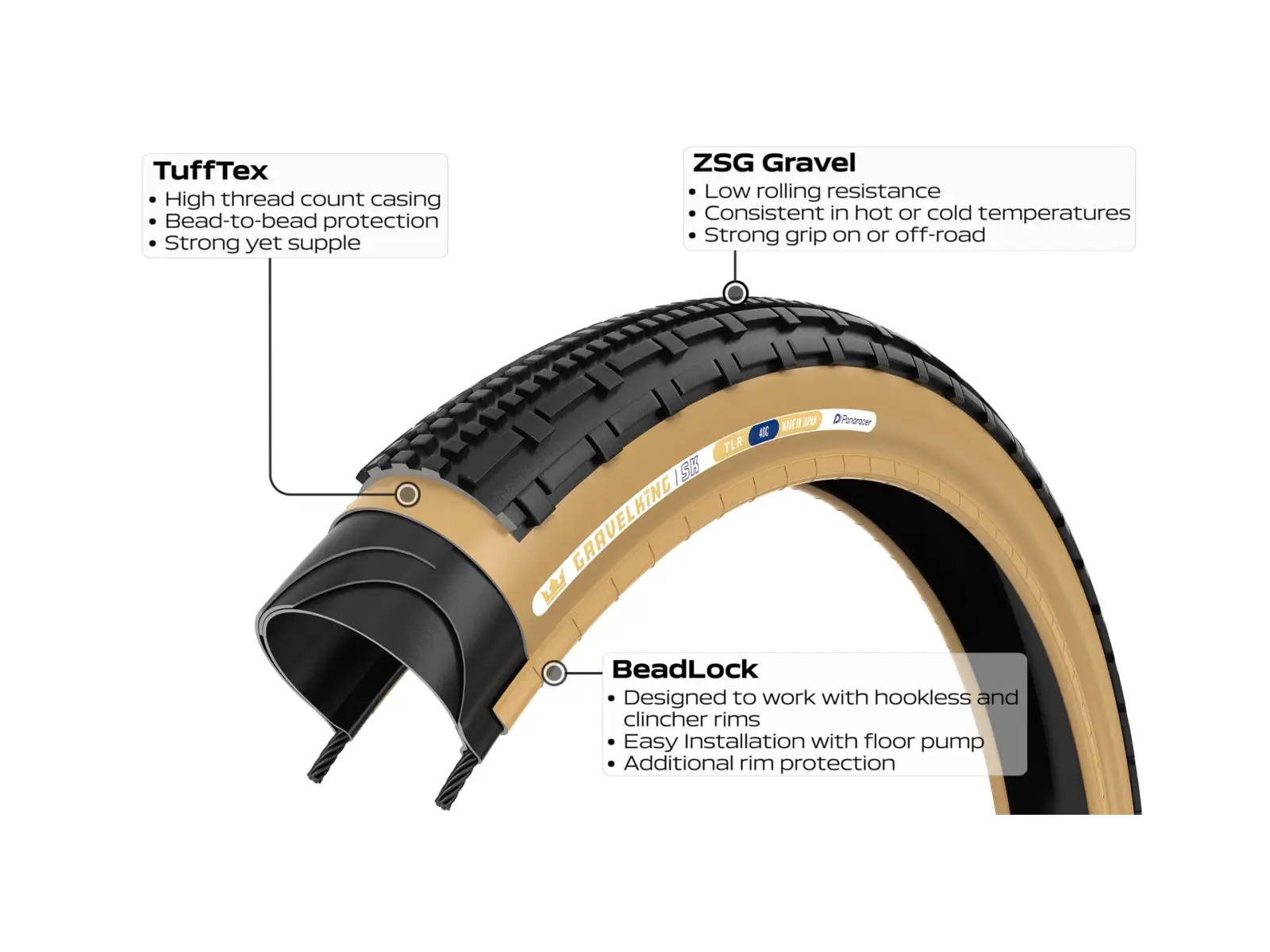 Panaracer GravelKing SK 28" gravel plášť kevlar černá/hnědá