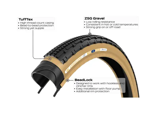 Panaracer GravelKing SK 28" gravel plášť kevlar černá/hnědá