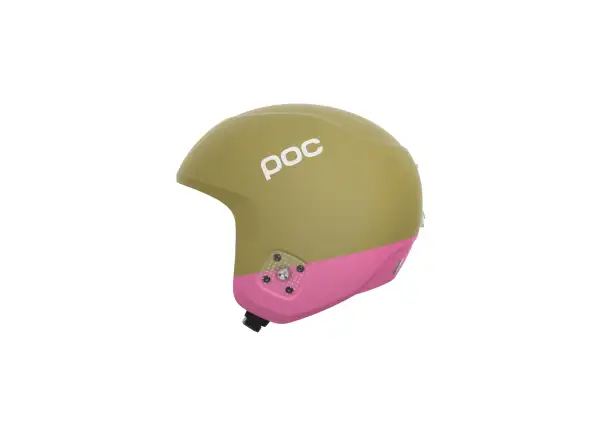 POC Skull Dura Jr lyžařská přilba Olivine Green Matt/Thulite Pink Matt