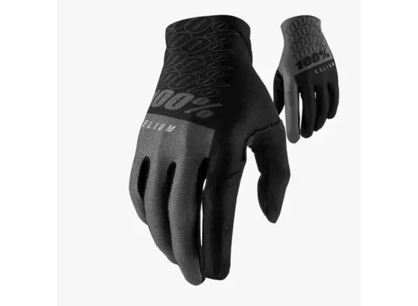 100% Celium pánské rukavice Black/Grey
