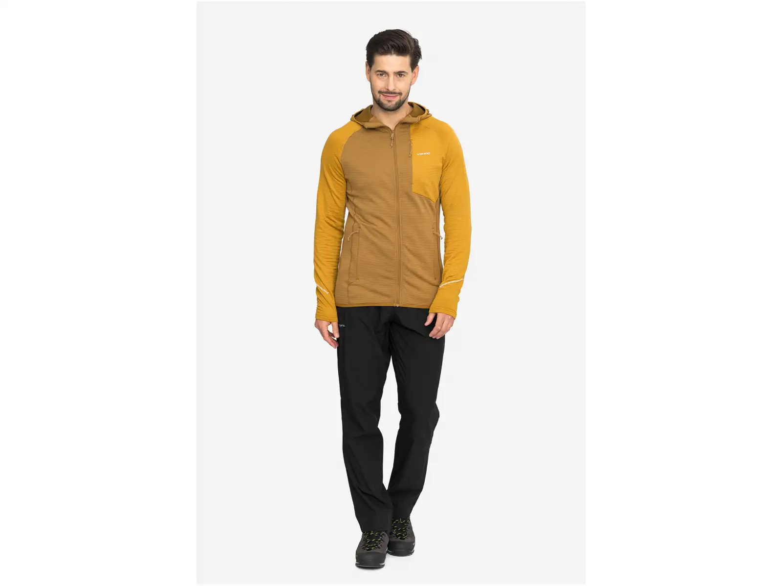 Viking Birger pánská mikina Brown/Yellow