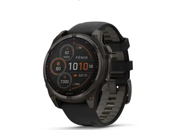 Garmin fenix 8 - 47 mm Solar Sapphire chytré hodinky Carbon Gray DLC Titanium Black/Gray