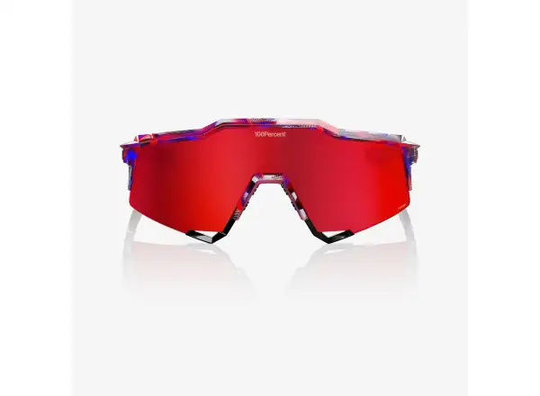 100% Speedcraft brýle FDJ Gloss Translucent Red/Blue/HiPER Fire Red Mirror Lens