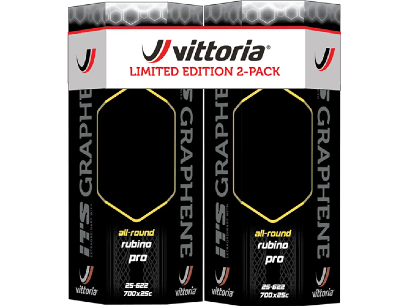 Vittoria Rubino Pro IV G2.0 Twin Pack 2-balení silniční plášť kevlar + 2x duše