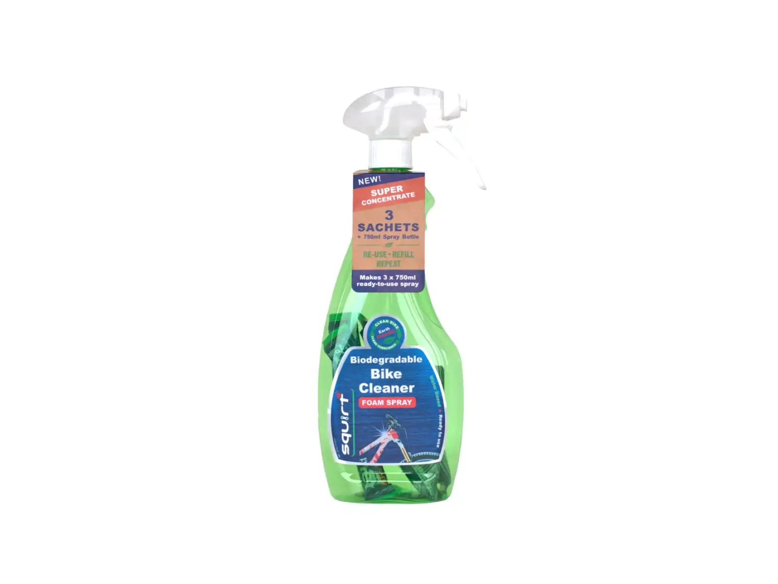Squirt balení čistič 750ml rozprašovač + 3x 30 ml sáček superkoncentrátu