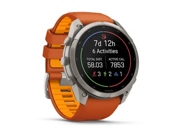 Garmin Fénix 9 Pro inReach 51 mm chytré hodinky  Titanium Autumn orange/Spark orange
