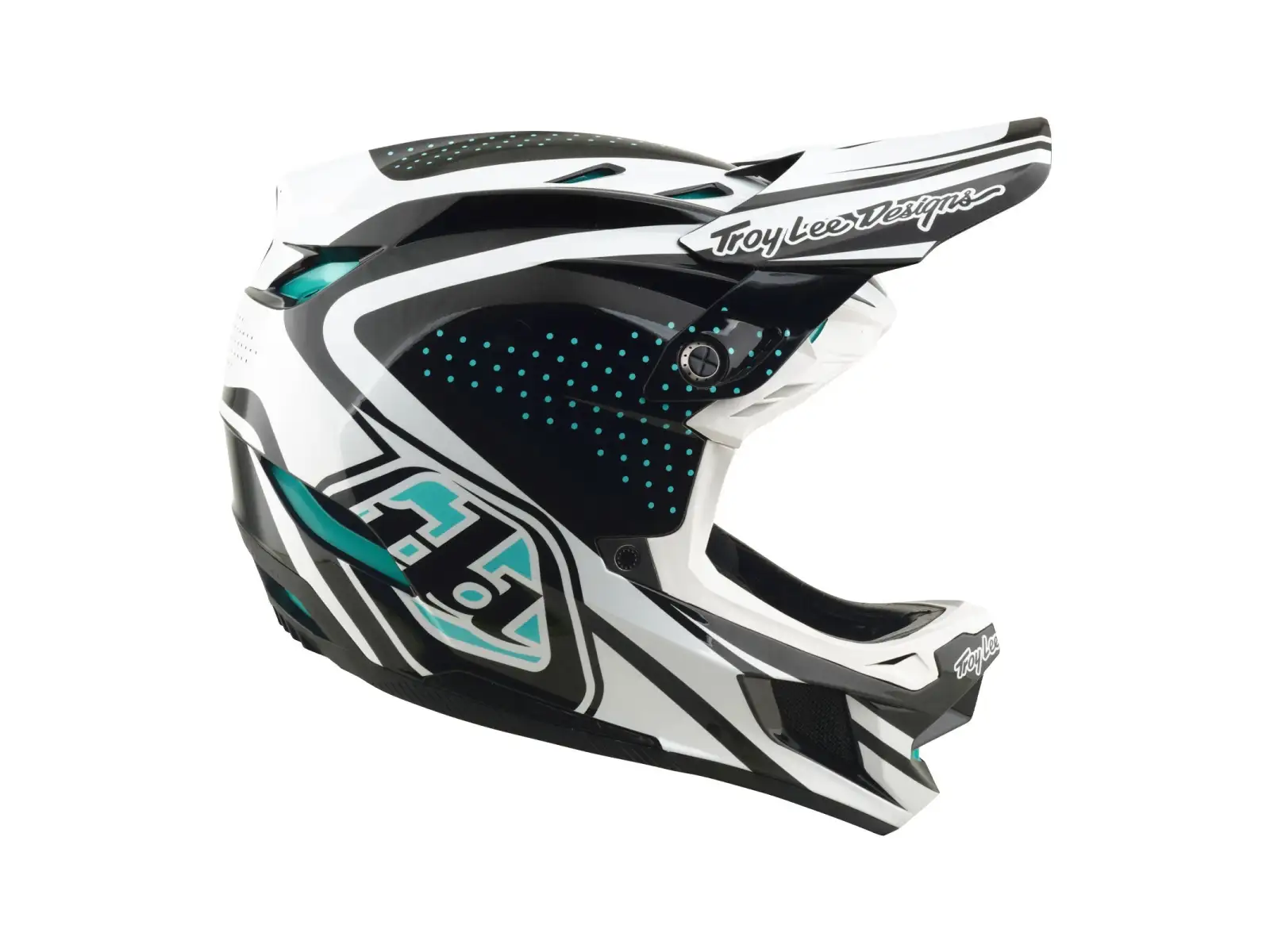 Troy Lee Designs D4 Composite MIPS přilba Crest Real Teal