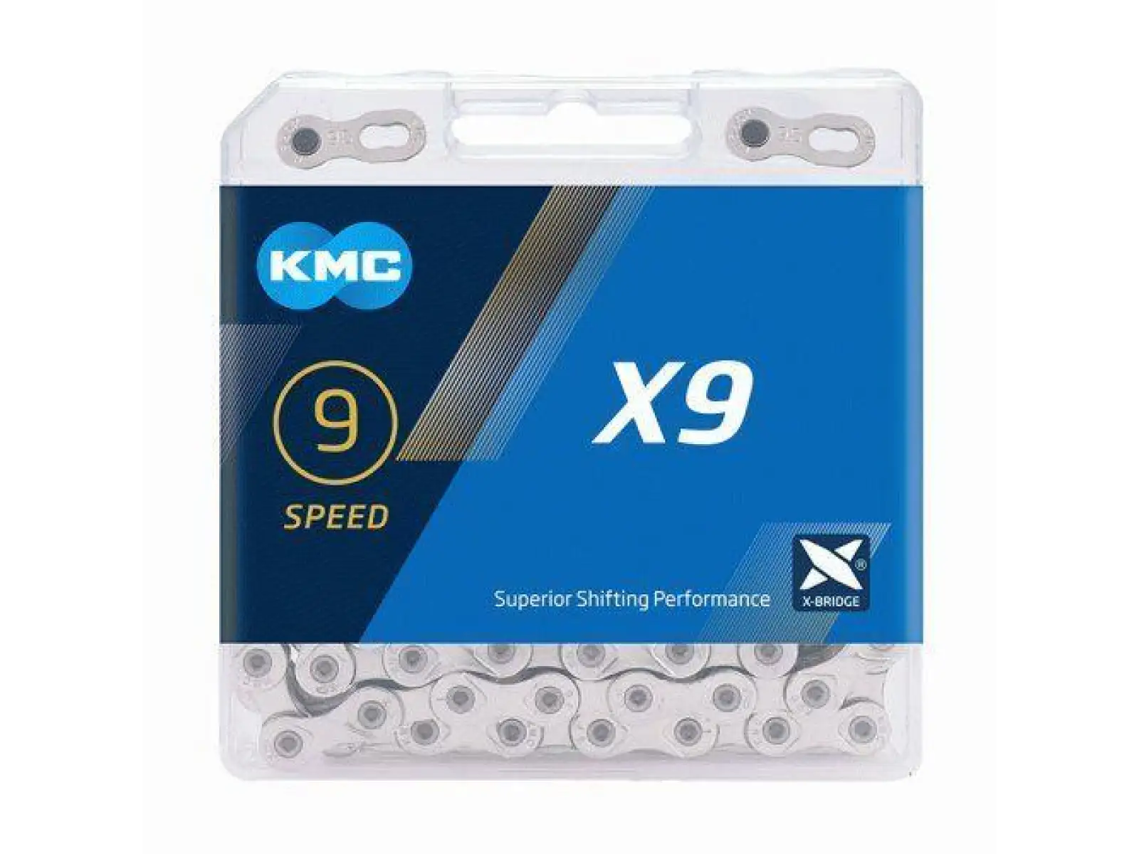 KMC X9 řetěz stříbrný 114 článků