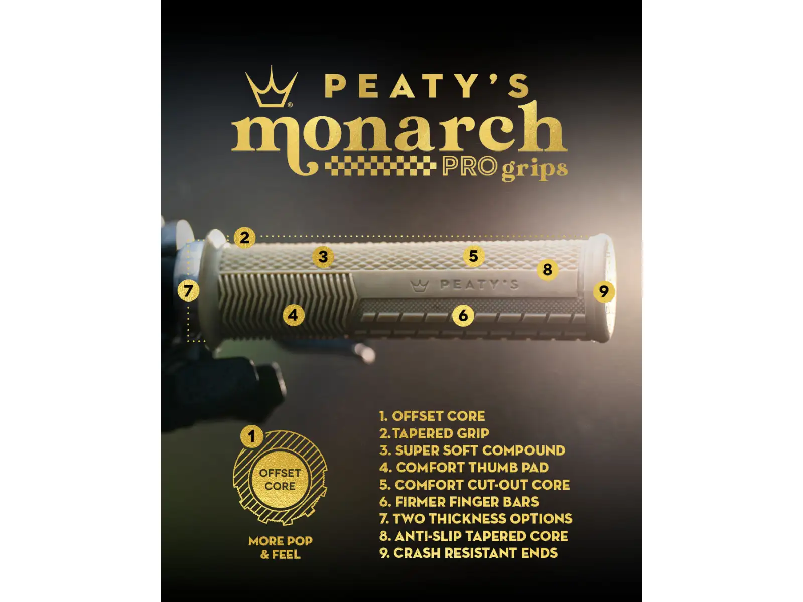Peatys Monarch Pro Knurl Thin gripy Brick red