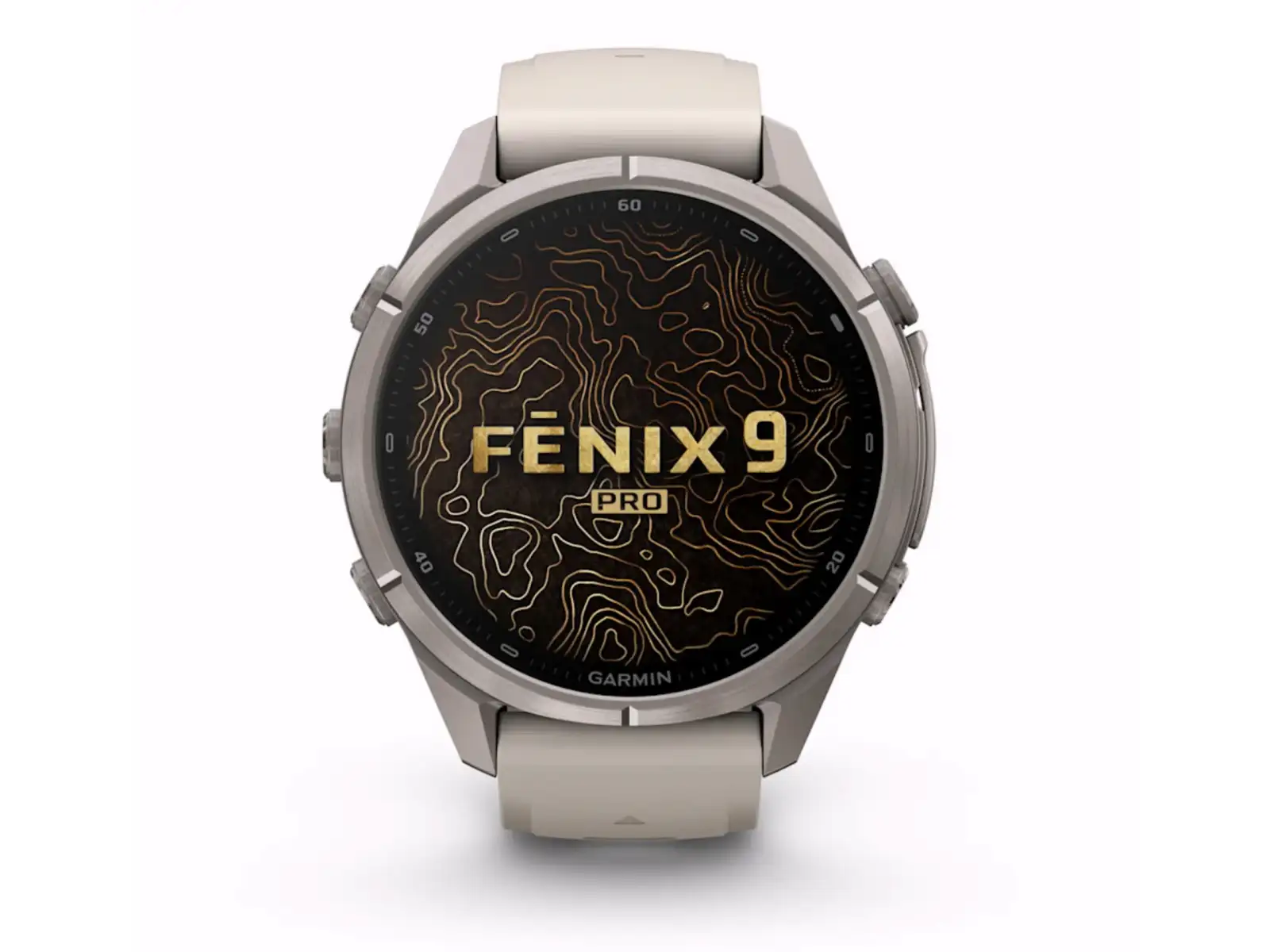 Garmin Fénix 9 Pro inReach 43 mm chytré hodinky Titanium Fog Gray/Dark Sandstone