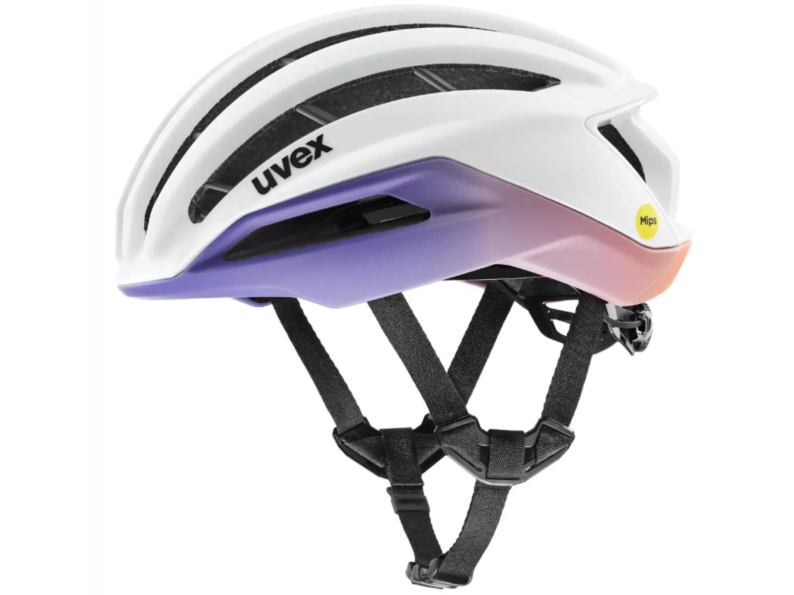 Uvex Surge Aero MIPS silniční přilba White/Lila Apricot Matt