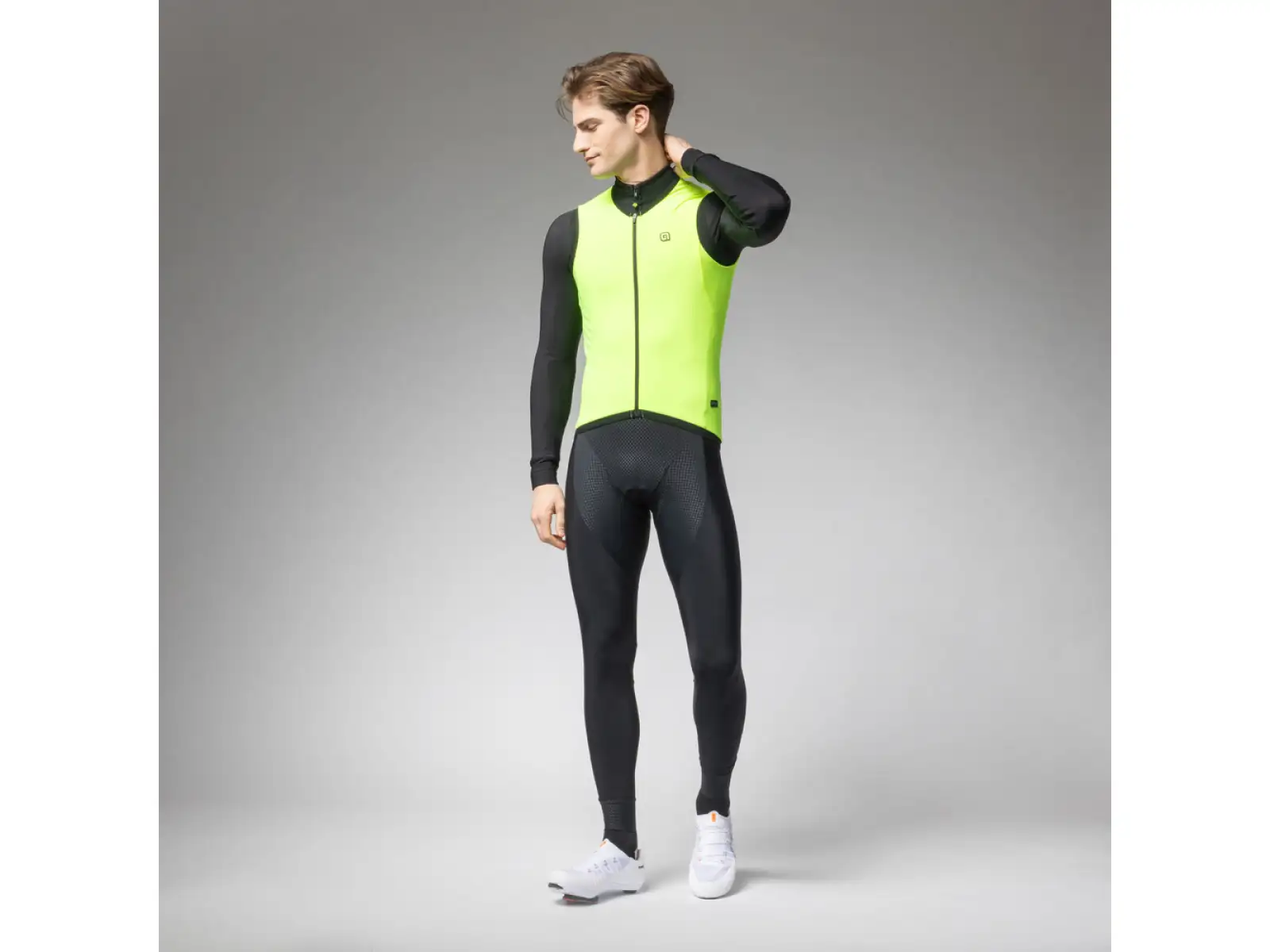 Alé PR-E Thermo 2.0 pánská cyklistická vesta Fluo Yellow