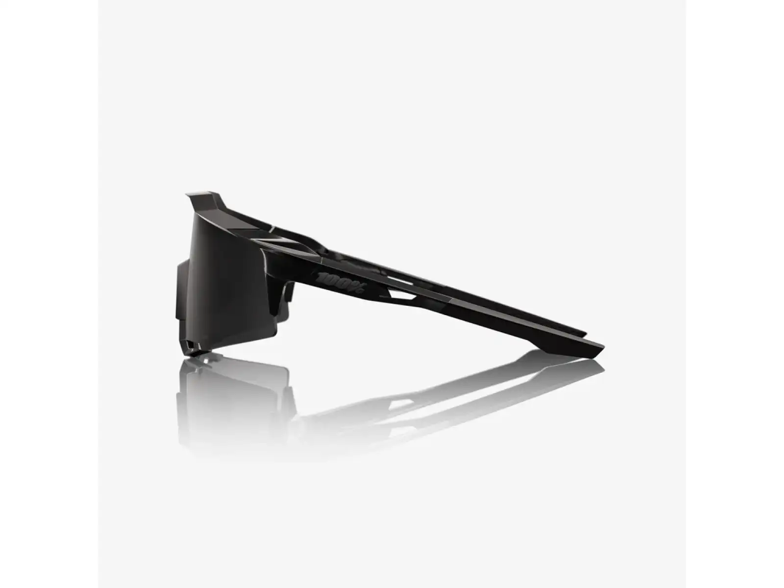 100% Speedcraft sluneční brýle Matte Black Gloss Black/Black Mirror