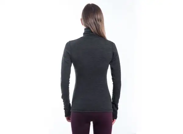 Sensor Merino Bold Roll Neck dámské triko dlouhý rukáv Anthracite Gray