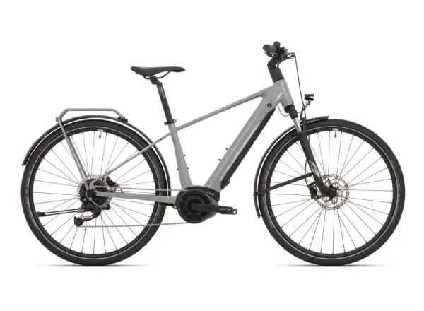 Superior eXR 6050 B Touring trekingové elektrokolo Gloss Gray/Chrome Silver